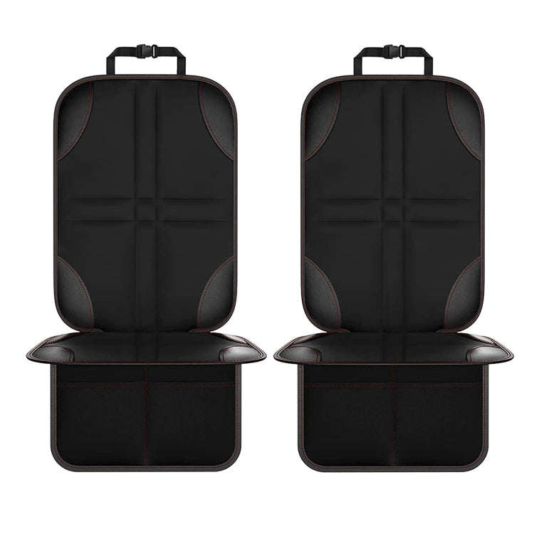 2pcs Child Car Seat Protector Non-Slip Base Material + Waterproof 600D Fabric(Red Line)