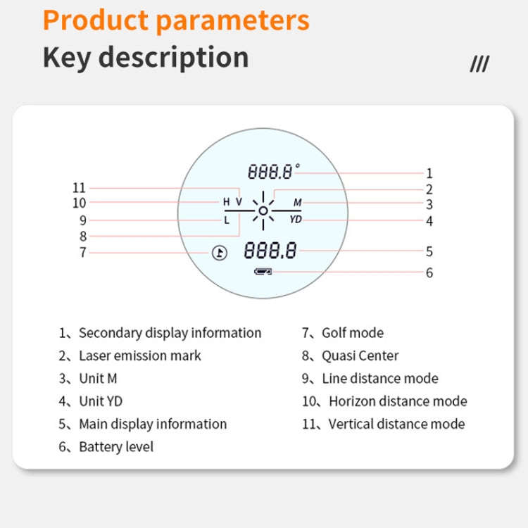 ARBULL LS-1000 Golf Rangefinder Outdoor Altimeter Goniometer Telescope