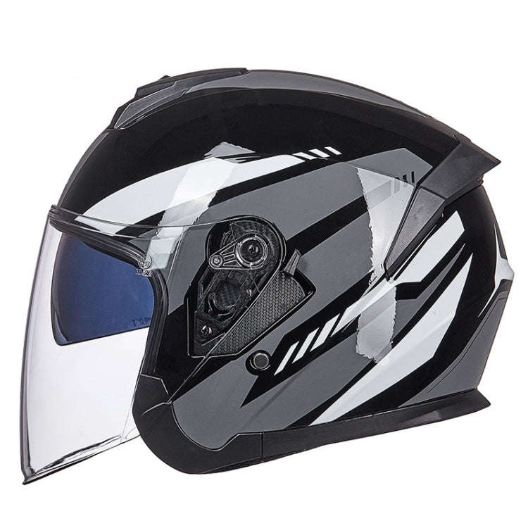 GXT Electric Vehicle Four Seasons Sun Protection & Windshield Double Lens Helmet, Size: L(Bright ...