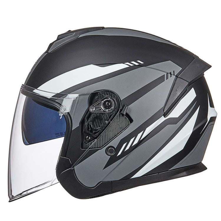 GXT Electric Vehicle Four Seasons Sun Protection & Windshield Double Lens Helmet, Size: XL(Matt B...