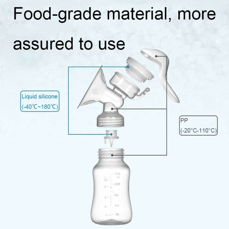 Adjustable Force Breast Pump 2 in 1 Manual Breast Pump Maternity Products(White)