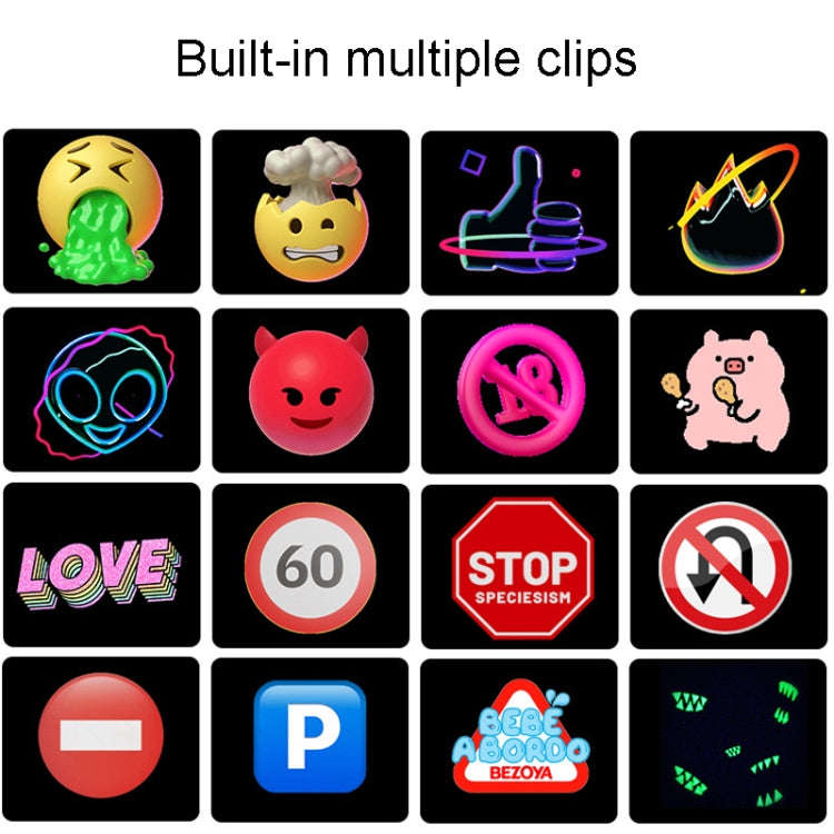 LED Dynamic Emoticon Car Bluetooth Display Screen 5V USB Interface