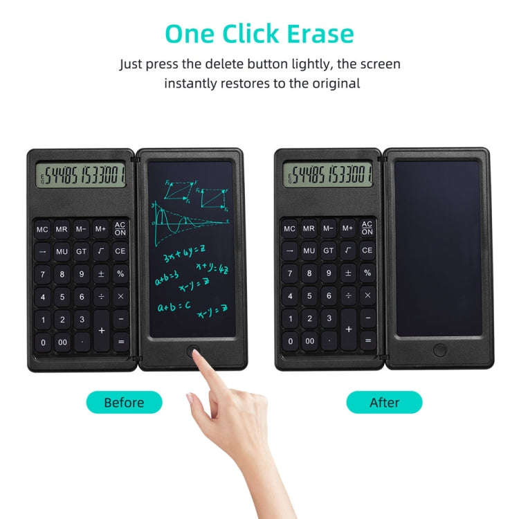 Function Model 6 inch Learning Business Office Portable Foldable LCD Writing Board Calculator