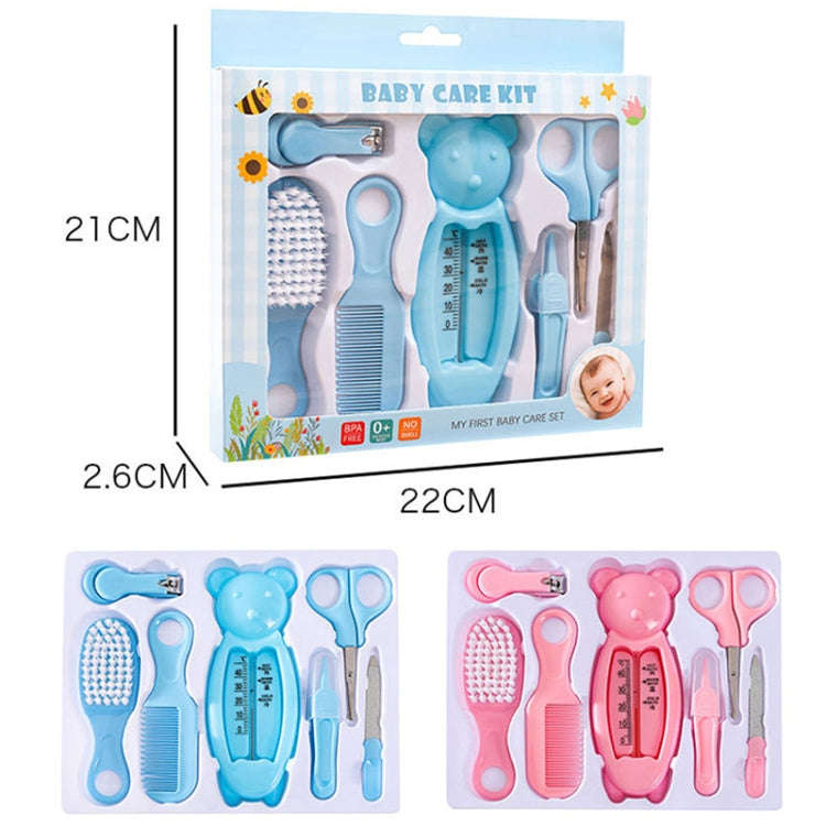 7 in 1 Baby Care Set Baby Daily Cleaning Tools Kit(Blue)