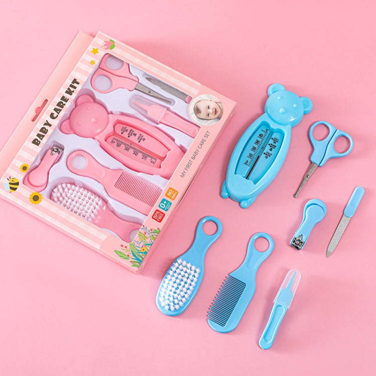 7 in 1 Baby Care Set Baby Daily Cleaning Tools Kit(Blue)