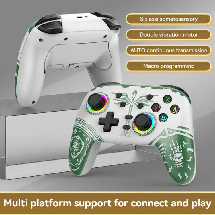 Wireless Bluetooth Somatosensory Vibration Gamepad for Nintendo Switch/Switch PRO, Color: White G...