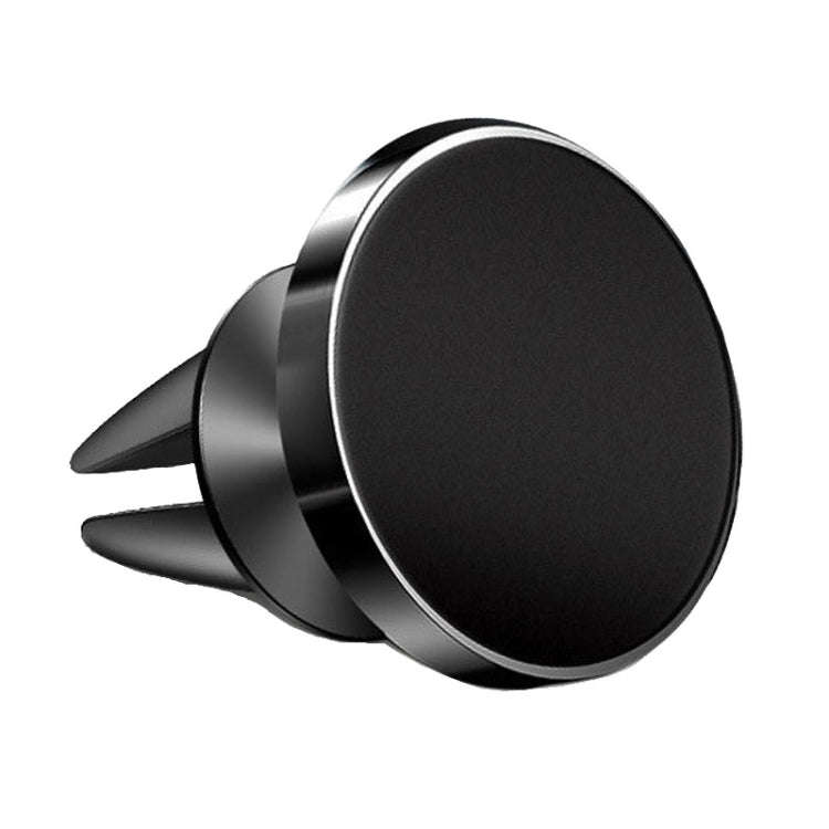 Air Outlet Type Aluminum Alloy Car Magnetic Suction Bracket Navigation Phone Holder(Black)