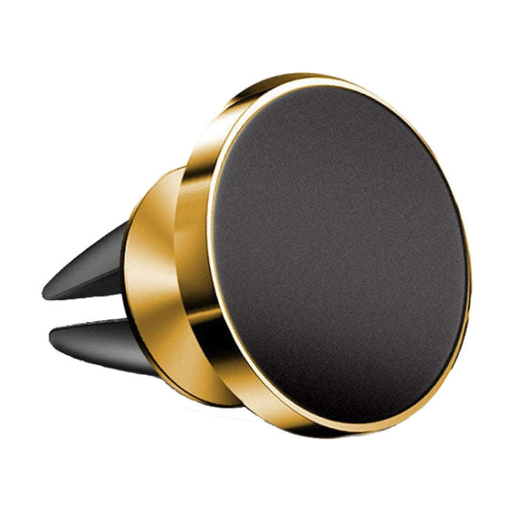 Air Outlet Type Aluminum Alloy Car Magnetic Suction Bracket Navigation Phone Holder(Gold)