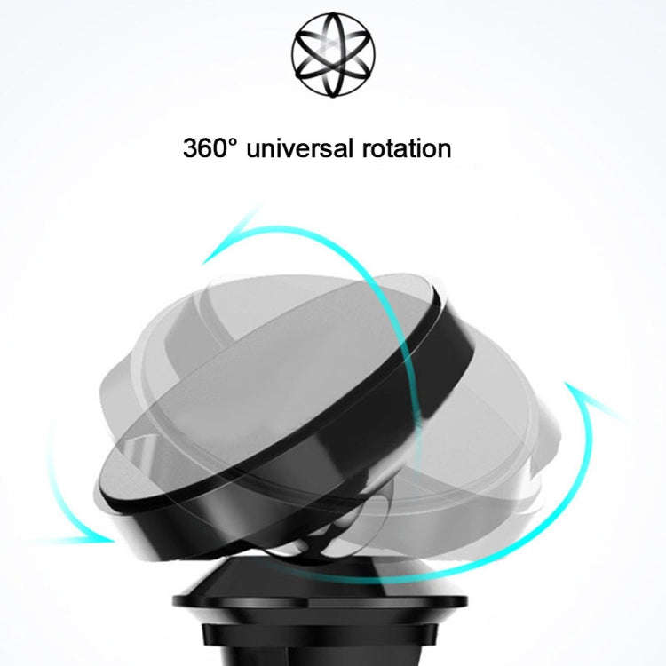 Air Outlet Type Aluminum Alloy Car Magnetic Suction Bracket Navigation Phone Holder(Silver)