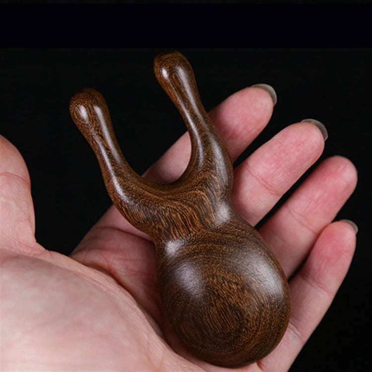 Gold Sandalwood Solid Wood Massage Eye Scraping And Nose Massage, Color Random Delivery