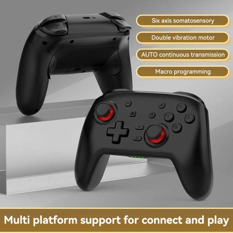 Wireless Bluetooth Somatosensory Vibration Gamepad For Nintendo Switch/Switch PRO(S07 Black)