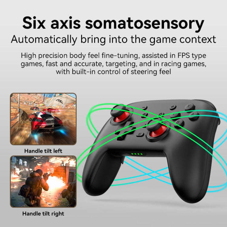 Wireless Bluetooth Somatosensory Vibration Gamepad For Nintendo Switch/Switch PRO(S07 Black)