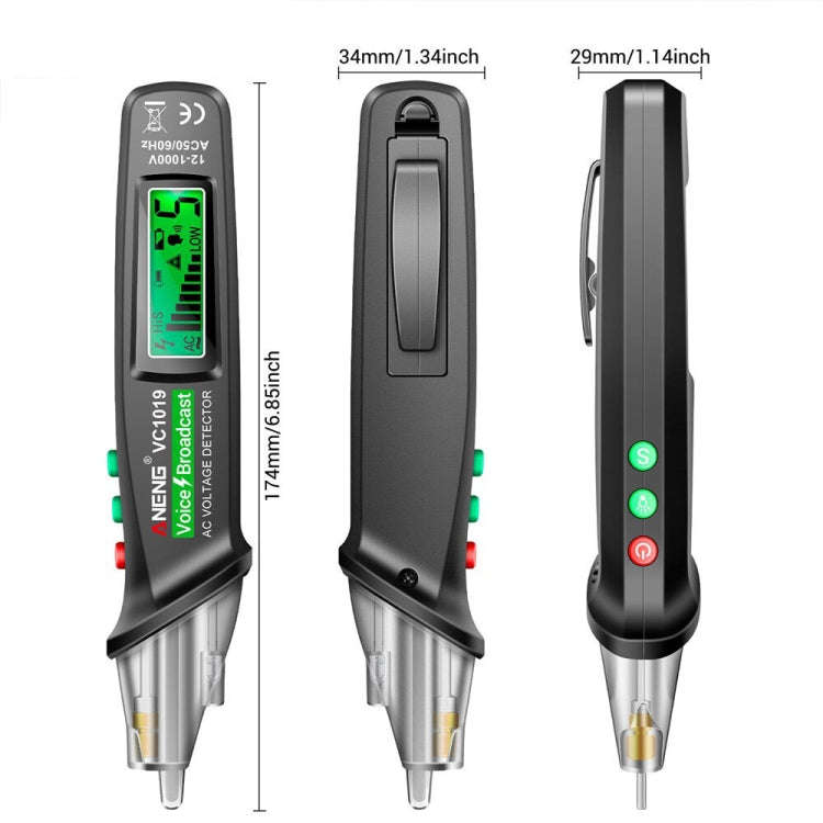 ANENG VC1019 Non-Contact Induction Electric Pen High-Precision Line Detection Breakpoint Voice Te...