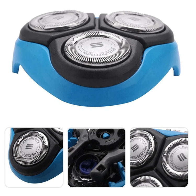 For Philips AT/PT Series Razor Integral Head with HQ8 Double-layer Blades(Navy Blue)