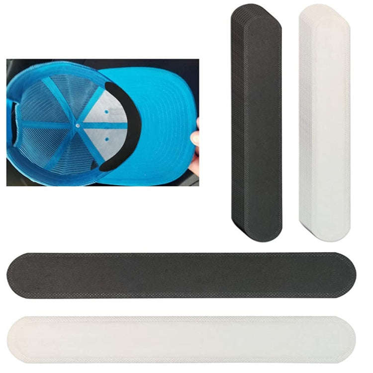 10pcs /Pack Disposable Hat Brim Stickers Shirt Collar Anti-Dirty Sweat-Absorbing Stickers(Black)