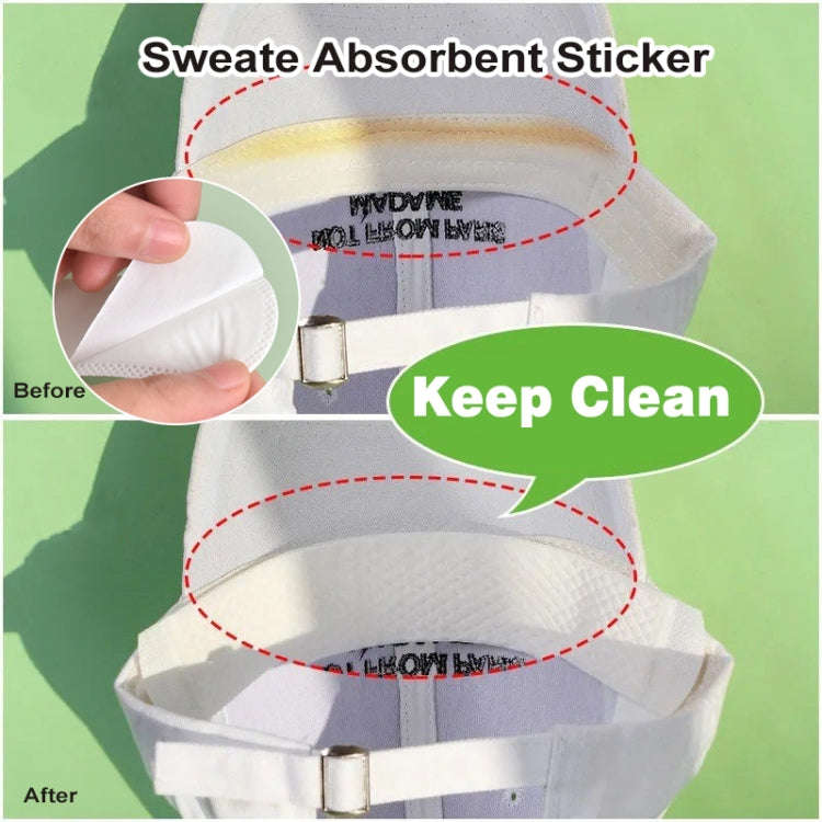 10pcs /Pack Disposable Hat Brim Stickers Shirt Collar Anti-Dirty Sweat-Absorbing Stickers(Black)