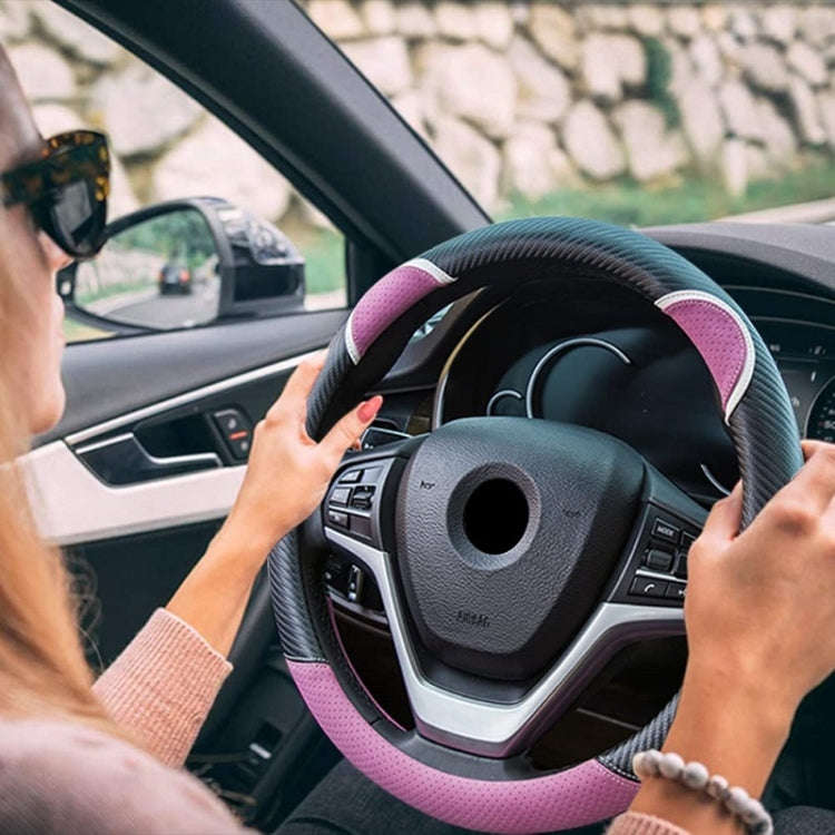 38cm Cute Rabbit Women Cartoon Car Steering Wheel Cover, Color: D Type Black