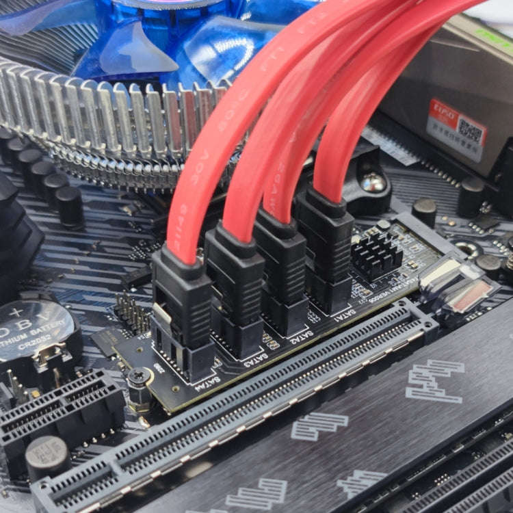 JMB582 M2 KEY-M NVME PCI-E To SATA3.0 Hard Disk Transfer Card(M2T4SAT-A01)