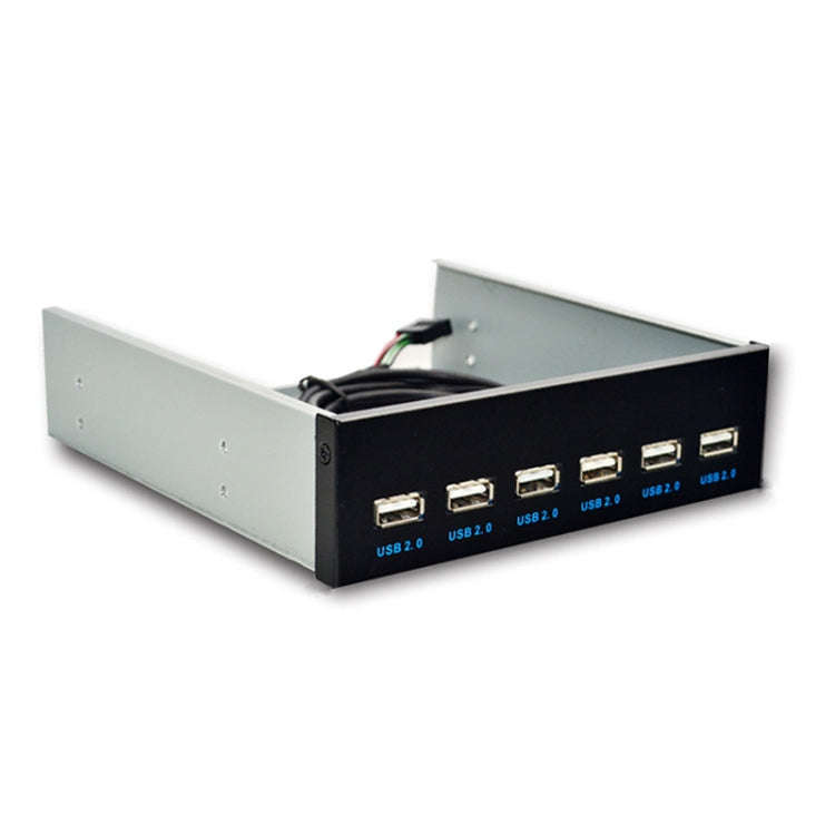 7 Port USB2.0 Optical Drive Bit Front Panel, Style: Flat Mouth