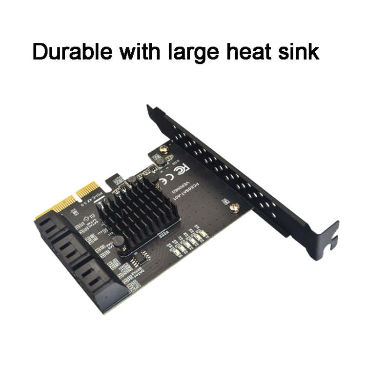 PCIE 1X To 6 Port SATA 3.0 Adapter Expansion Card ASMedia ASM1166 Converter