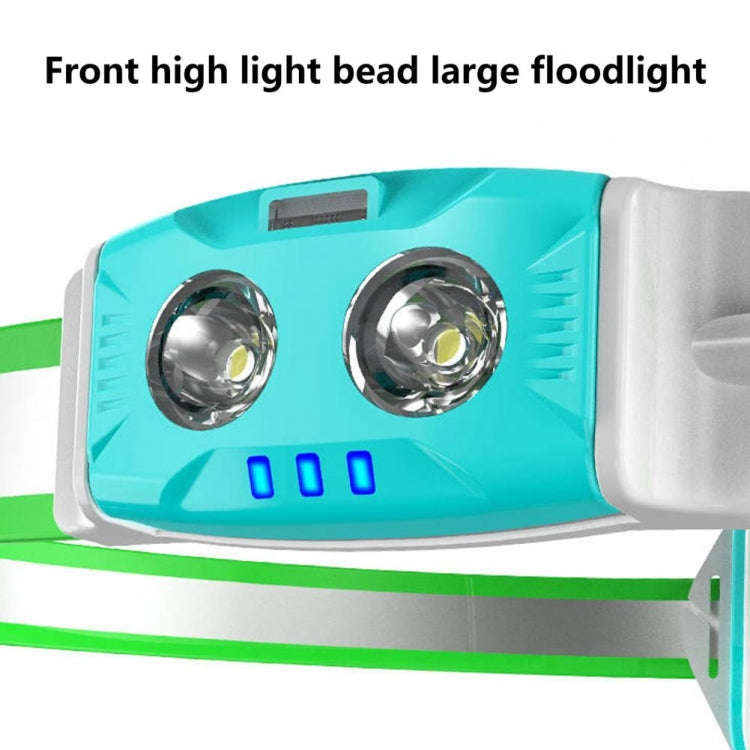 USB Rechargeable Running Light Strap Chest Light(Blue)
