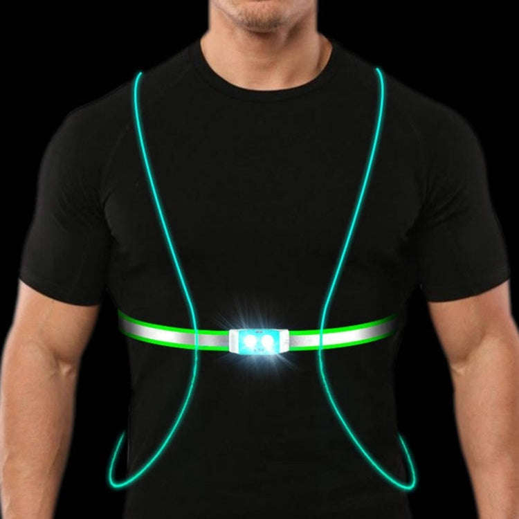 USB Rechargeable Running Light Strap Chest Light(Dark Blue)