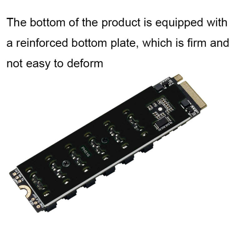 M2 M-EKY PCIE3.0 To SATA6G Transfer Expansion Card 6 Port Hard Disk Expansion Adapter Card(PH516)