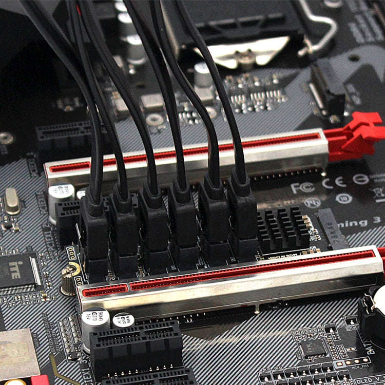 M2 M-EKY PCIE3.0 To SATA6G Transfer Expansion Card 6 Port Hard Disk Expansion Adapter Card(PH516)
