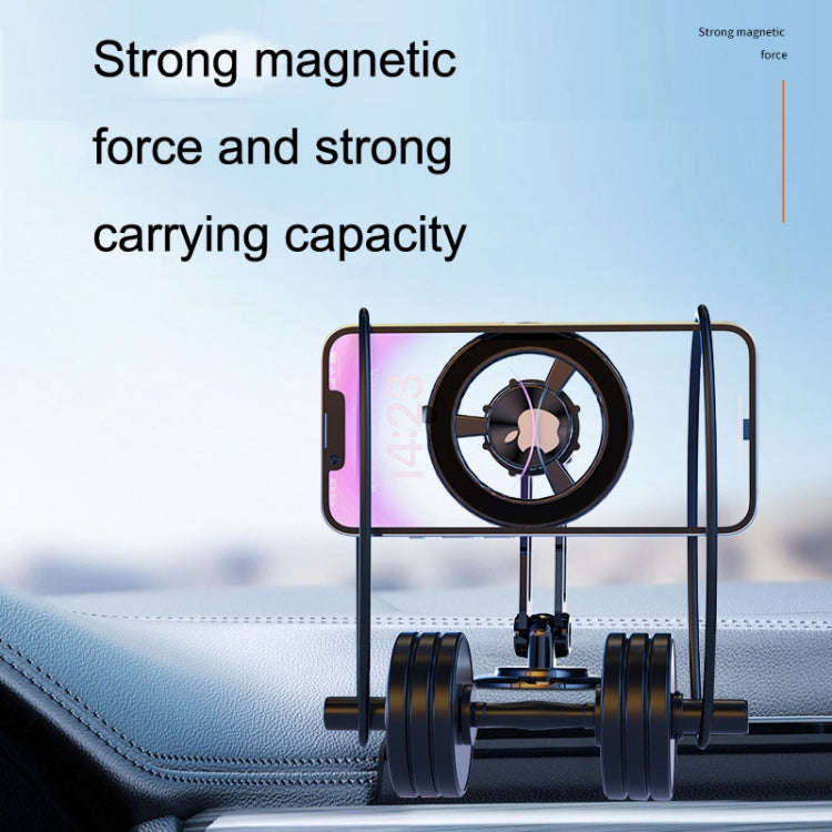 Magsafe Magnetic Mobile Phone Bracket Metal Car Navigation Folding Bracket(Black)