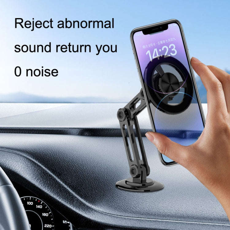 Magsafe Magnetic Mobile Phone Bracket Metal Car Navigation Folding Bracket(Black)