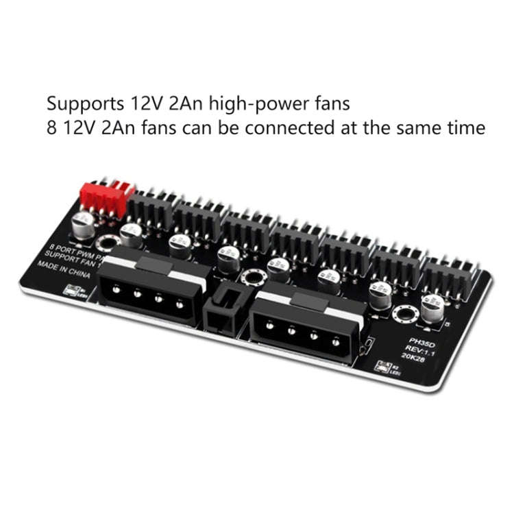 PWM Fan Hub Computer CPU Fan Extender(SATA Interface)
