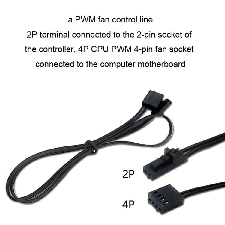 PWM Fan Hub Computer CPU Fan Extender(Big 4Pin Interface)