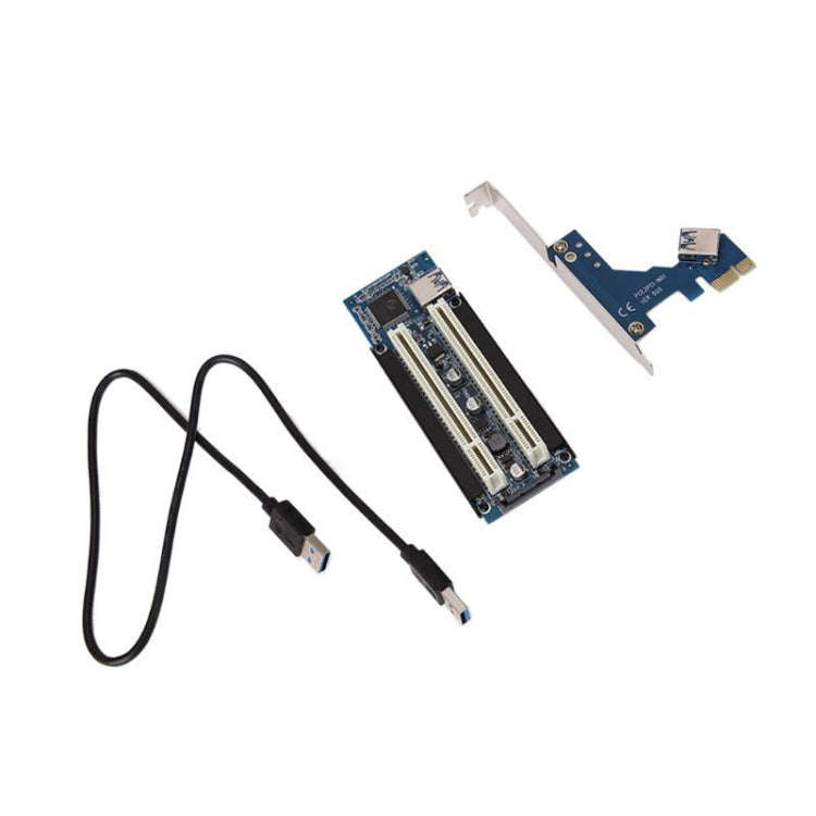 PCI-E 1X To Dual PCI Riser Card Extend Adapter Add Expansion Card For PC Computer