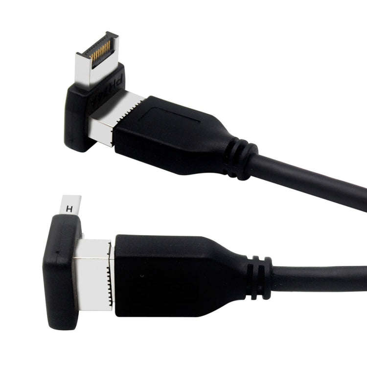 2pcs USB3.1 Type-E Computer Motherboard Interface 90 Degrees Elbow Front Type-C Adapter(PH74B)