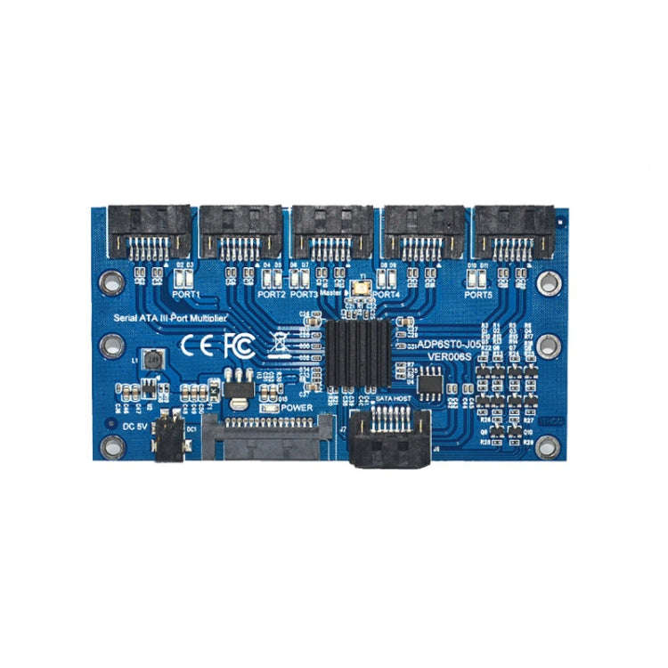SATA3.0 6Gbps JMB575 Chip SATA Expansion Card 1 to 5 Port Riser Card