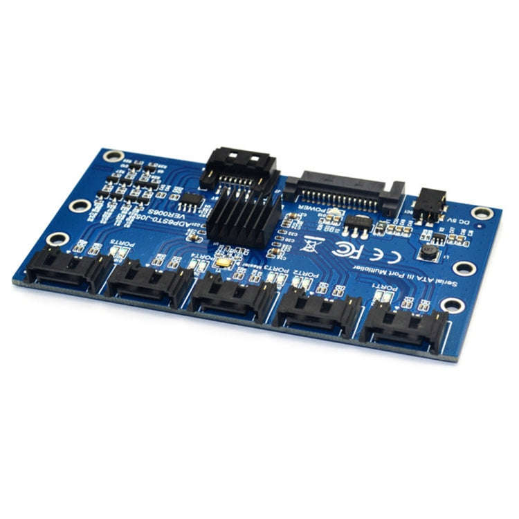 SATA3.0 6Gbps JMB575 Chip SATA Expansion Card 1 to 5 Port Riser Card