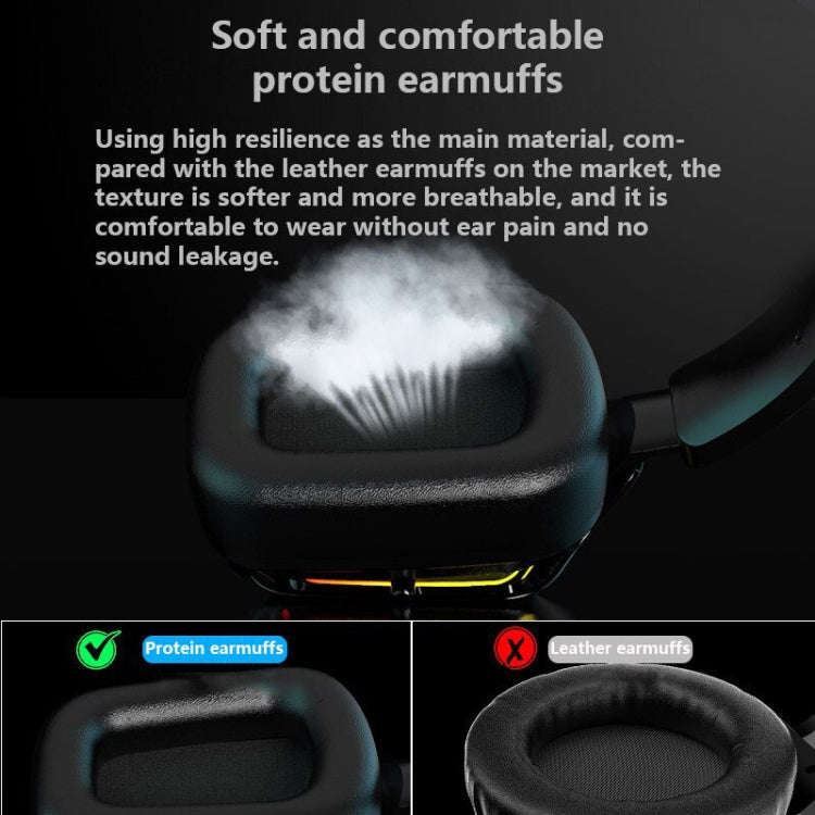 Ajazz AX368 Computer Game Audio Recognition RGB Headset 3.5mm Version (Black)