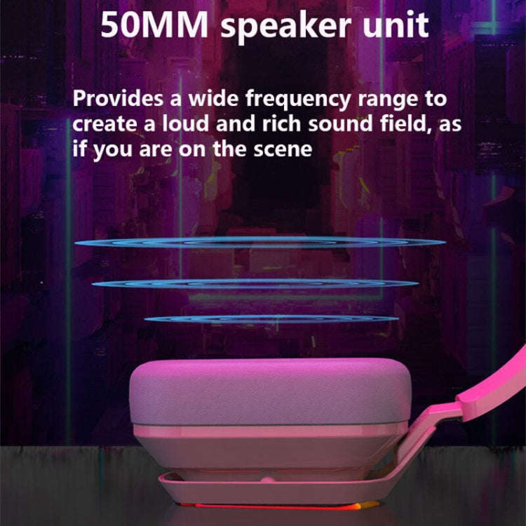 Ajazz AX368 Computer Game Audio Recognition RGB Headset 3.5mm Version (Pink)