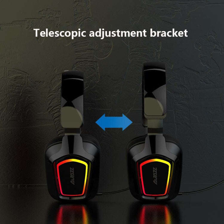 Ajazz AX368 Computer Game Audio Recognition RGB Headset 3.5mm Version (Black)