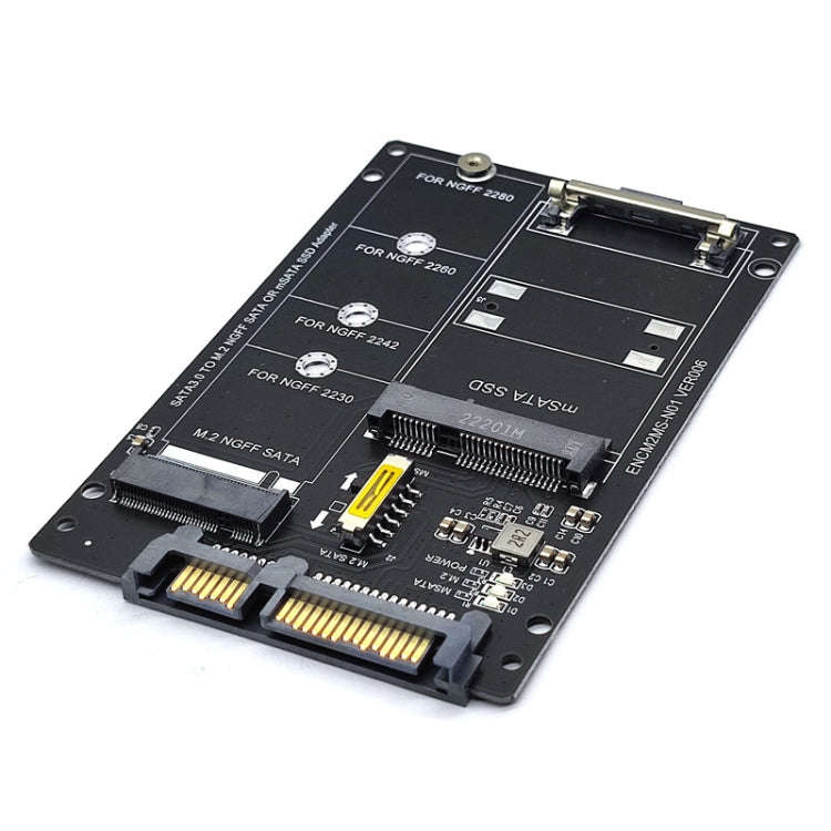 SATA 22PIN To MSATA Or M.2 NGFF SATA Card 2 In 1 SSD Converter Card With USB 3.0 Cable