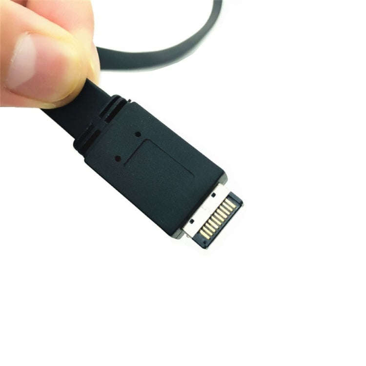 USB 3.1 Type-E To USB-C / Type-C Connector Front Panel Header 0.5m High Profile Bracket