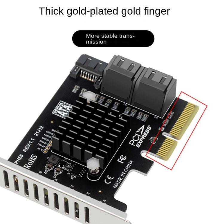 PCI-E To 5 SATA 3.0 Expansion Card(Semi High Baffle)