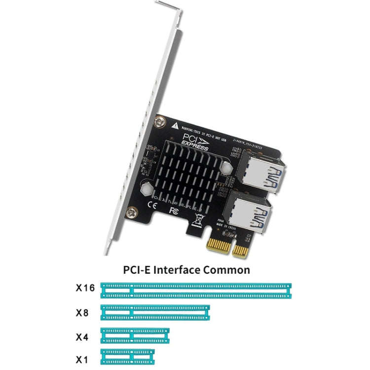 PCIE To PCI-E4 Port USB3.0 Expansion Card Graphics Card Extension(Full High Baffle)
