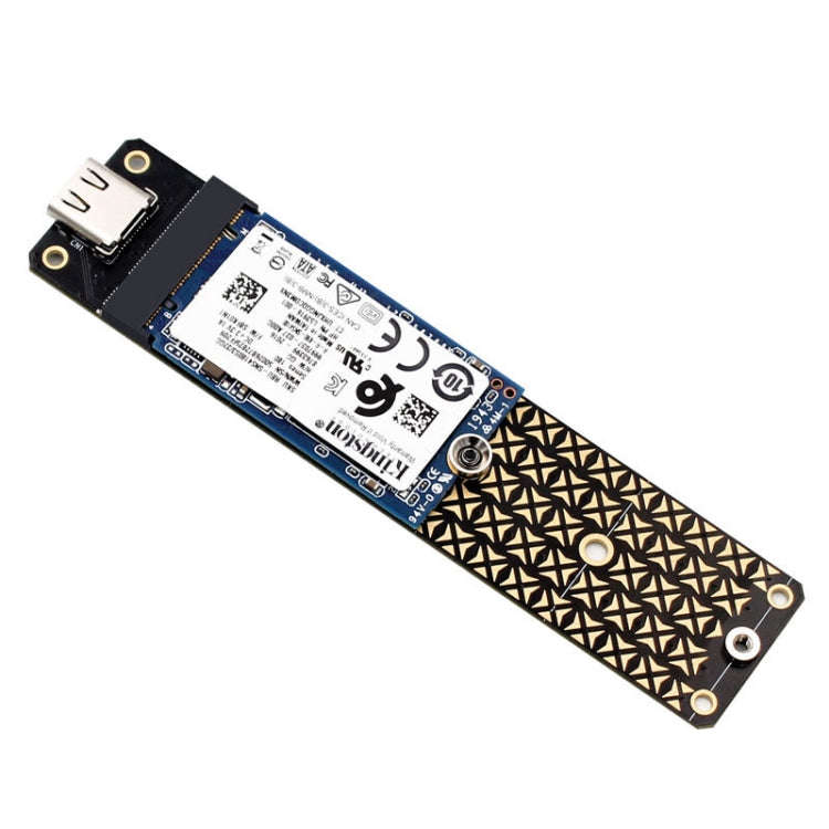 NGFF M.2 Bkey SATA Hard Disk SSD To USB3.1 Type-C / USB-C Expansion Card Conversion Board(Black)
