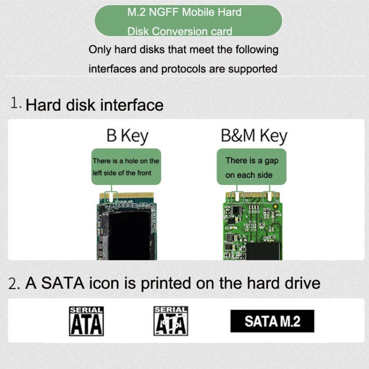 NGFF M.2 Bkey SATA Hard Disk SSD To USB3.1 Type-C / USB-C Expansion Card Conversion Board(Black)