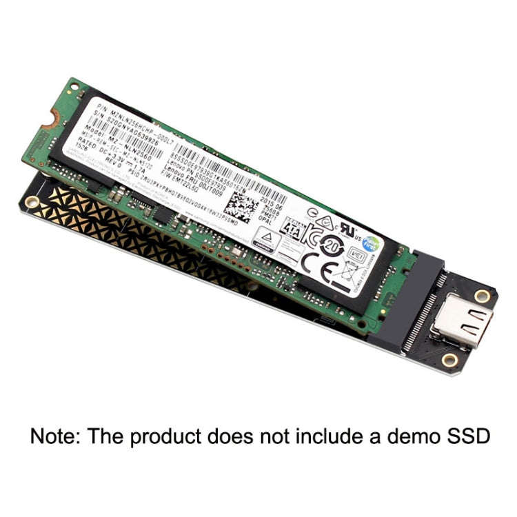 NGFF M.2 Bkey SATA Hard Disk SSD To USB3.1 Type-C / USB-C Expansion Card Conversion Board(Black)