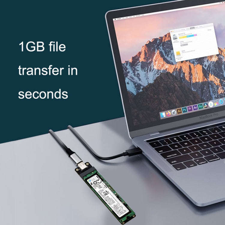 NGFF M.2 Bkey SATA Hard Disk SSD To USB3.1 Type-C / USB-C Expansion Card Conversion Board(Black)