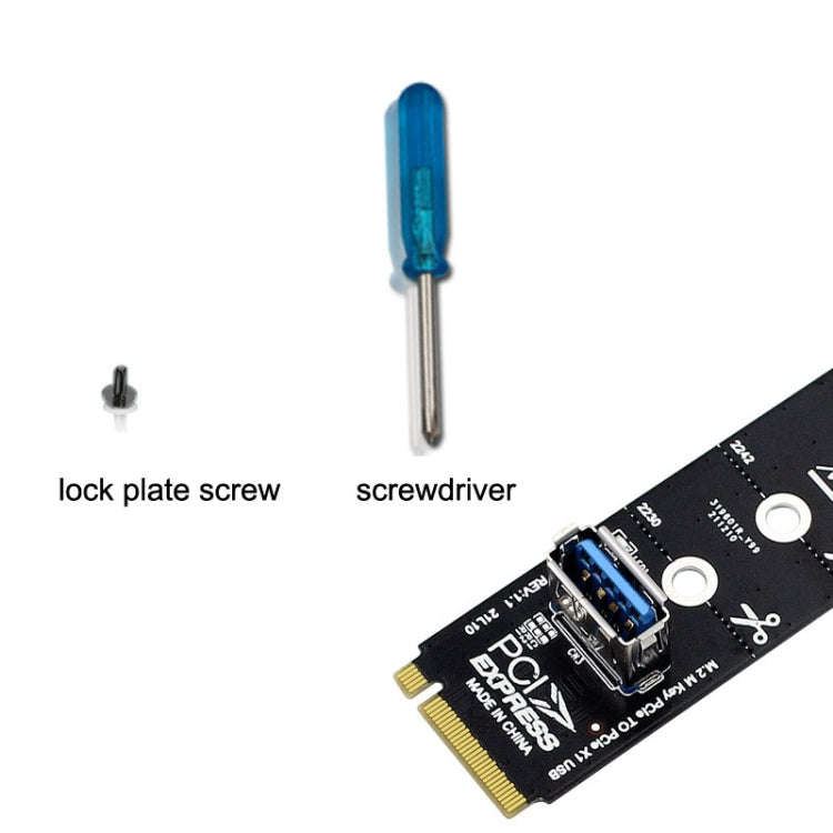 5pcs NGFF M.2 Rotor PCI-E Channel USB3.0 Transfer Card Graphics Extension Transfer(Black)