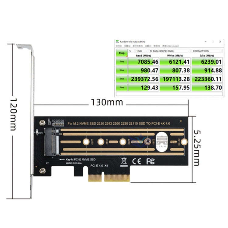 2pcs M.2 Riser Card NVMe SSD to PCI-E X4 4.0 GEN4(Black)