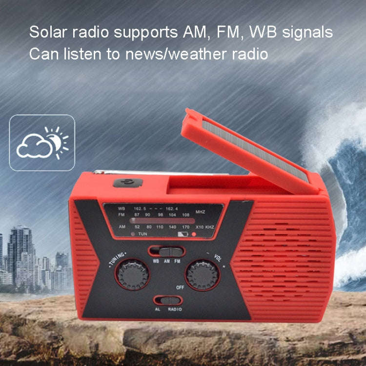 AM/FM/NoAA 2000mAh Emergency Radio Portable Hand Crank Solar Powered Radio(Green)